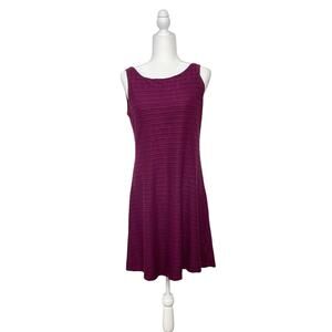Cut Loose Fuchsia Purple Size M Textured Stripes Sleeveless Short Tank Dress